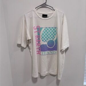 Original Retro Brand Cream Tee with Pink and Blue Graphic